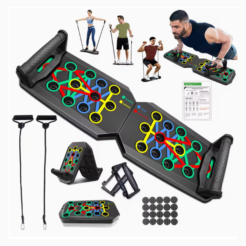 Foldable Multi-Functional Push-Up Board for Home Fitness