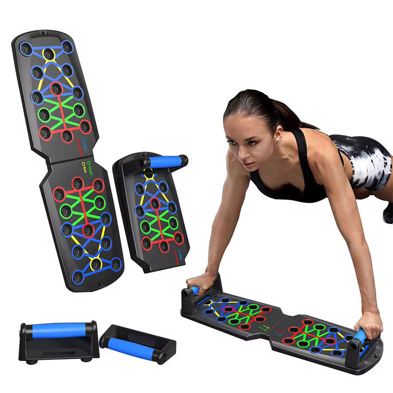 Foldable Multi-Functional Push-Up Board for Home Fitness