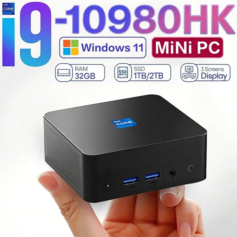 Laptop Portable All-in-One Mini Desktop PC I9 Chip Win11 Pro Lightweight Daily Working Entertainment Computer