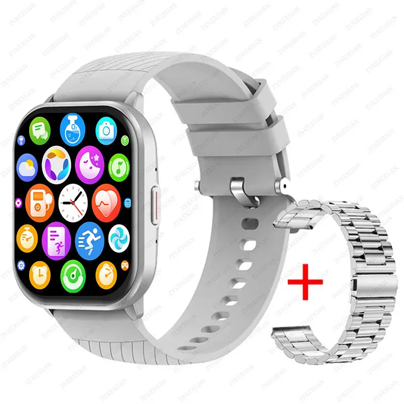 2026 New Smart Watch Men Women Heart Rate 1.83 Inch AMOLED Screen Waterproof Bluetooth Call Sports Smart watches For iOS Android