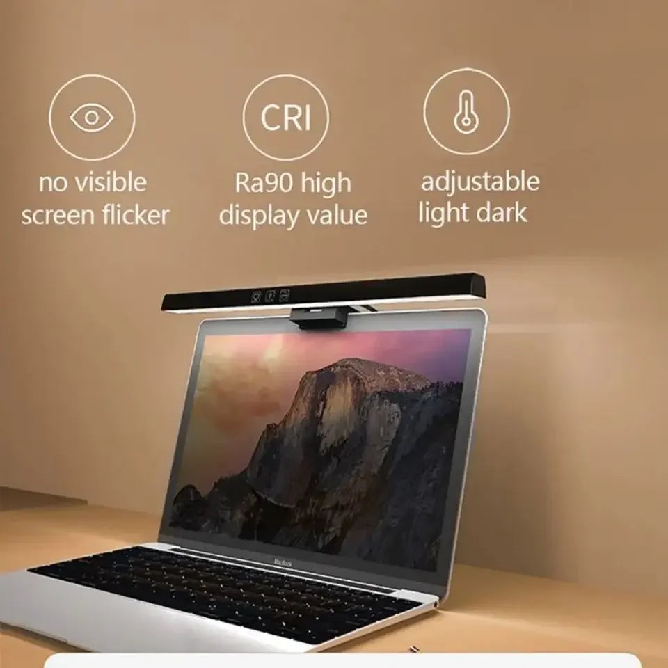 Eye-Care Desk Lamp 33cm 50cm LED Computer PC Monitor Screen Light Bar Stepless Dimming Reading USB Powered Hanging Table Lamps