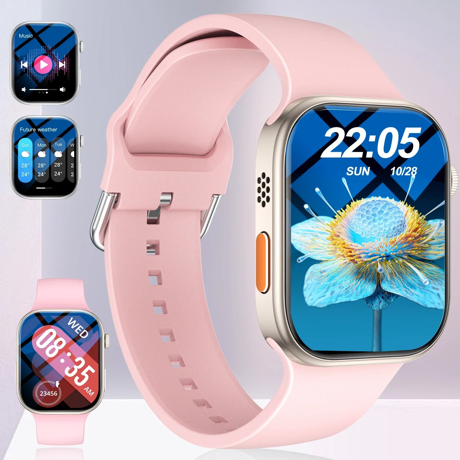 Smart Watch, Wireless Call/Dial, Multi-Sport Mode, Multiple APP Reminders, Suitable for Men and Women, Compatible with IPhone/An
