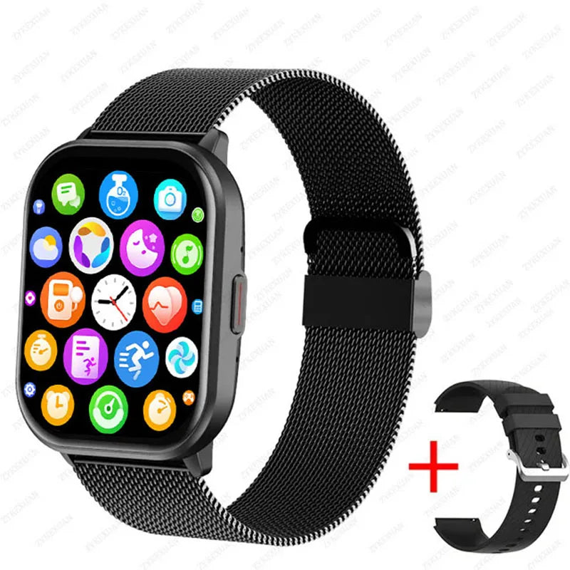 2026 New Smart Watch Men Women Heart Rate 1.83 Inch AMOLED Screen Waterproof Bluetooth Call Sports Smart watches For iOS Android