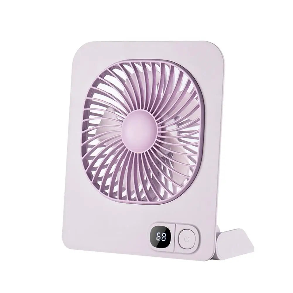 Magnetic Desk Fan, USB Rechargeable Portable Table Fan, Digital Display Mini Desktop Cooling Fan for Office Home & Students