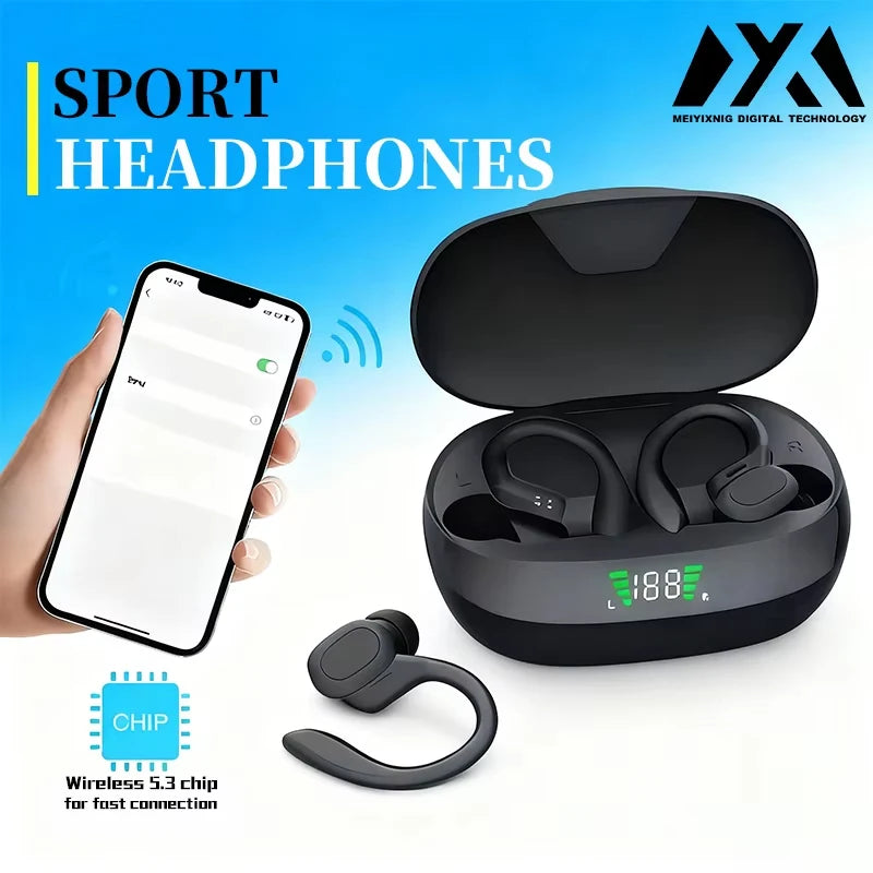 SP16-Sports Wireless Earphones BT over Ear Buds with Earhooks Sports Earphones Running in-Ear Headphones long battery life