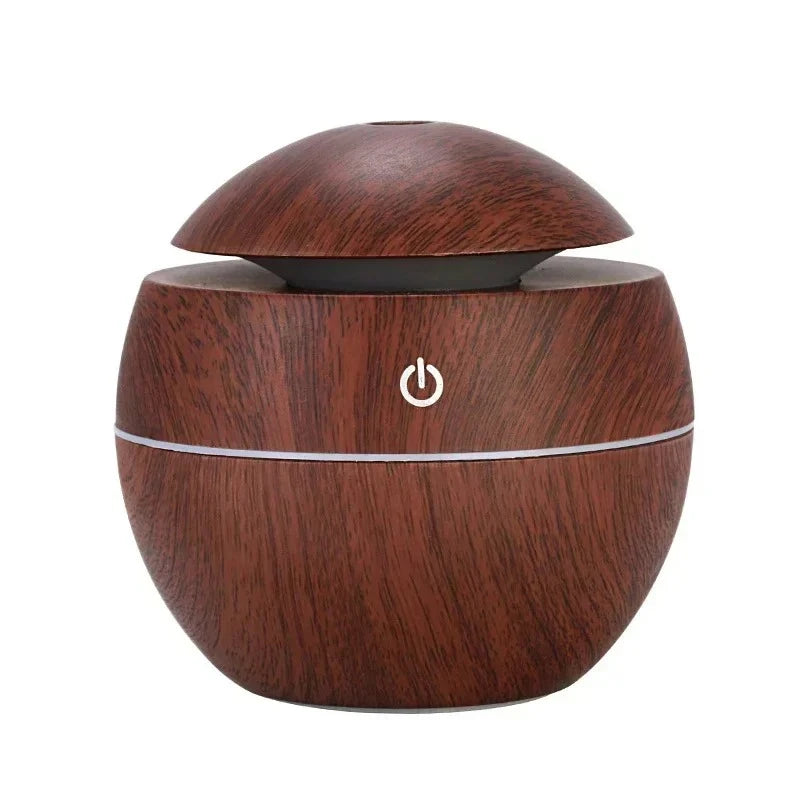 Mini Electric Humidifier for Bedroom Desktop USB Cool Mist Sprayer Aromatherapy Essential Oil Diffuser Wood Grain Air Humidifier