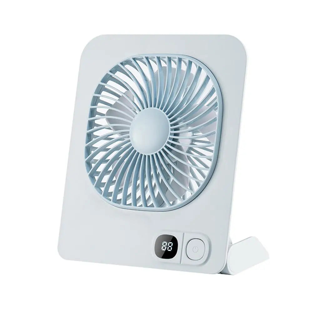 Magnetic Desk Fan, USB Rechargeable Portable Table Fan, Digital Display Mini Desktop Cooling Fan for Office Home & Students