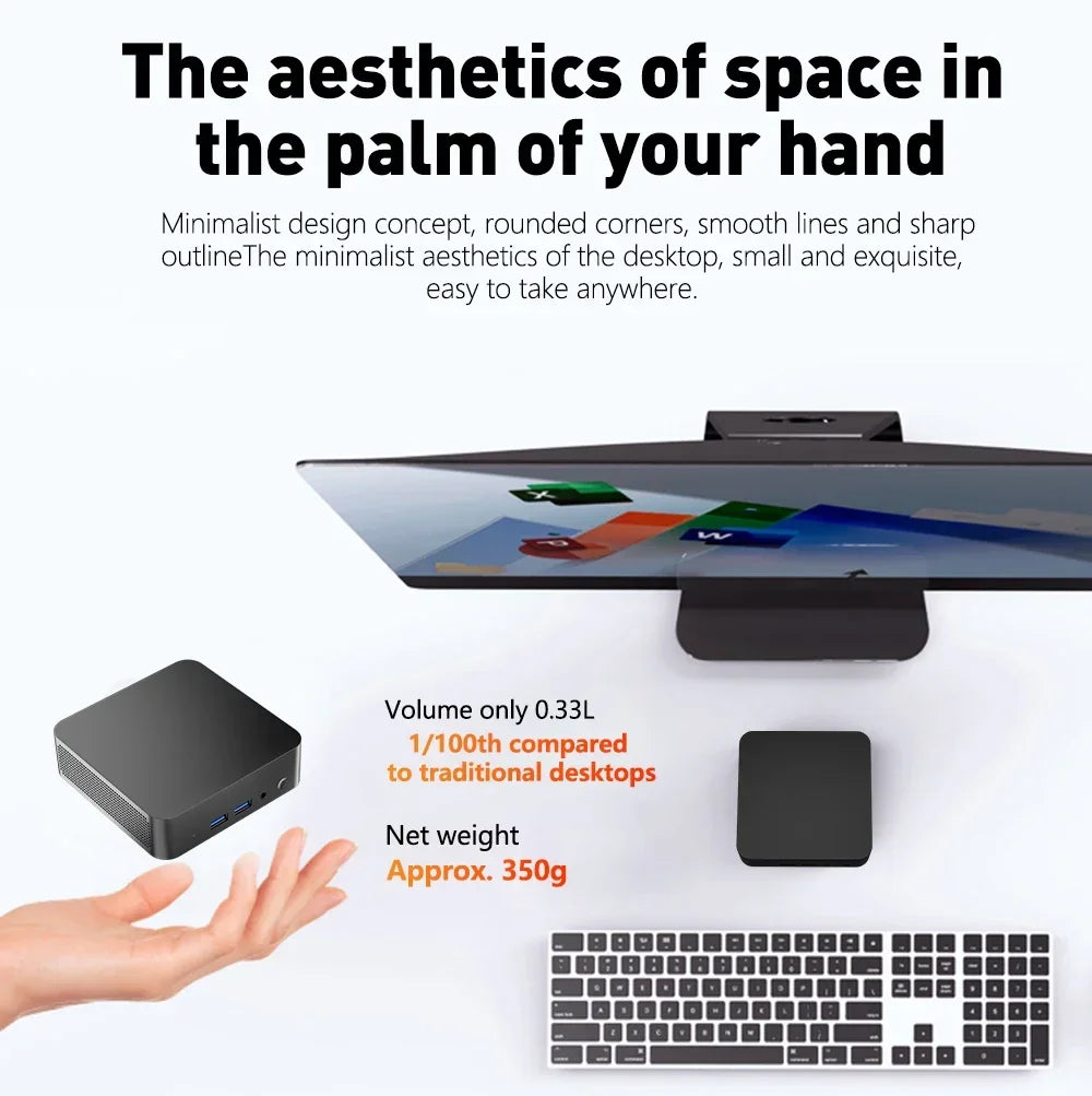 Laptop Portable All-in-One Mini Desktop PC I9 Chip Win11 Pro Lightweight Daily Working Entertainment Computer