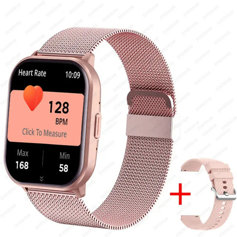 2026 New Smart Watch Men Women Heart Rate 1.83 Inch AMOLED Screen Waterproof Bluetooth Call Sports Smart watches For iOS Android