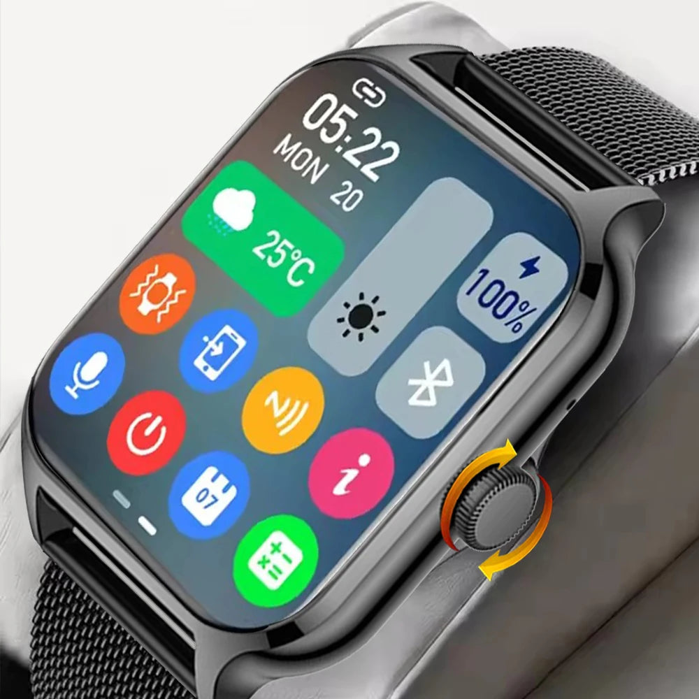 2026 Smart Watch Android IOS Phone 2.01 Inch Color Screen Bluetooth Answer Call Fitness Watches Tracker Smartwatch Women Men