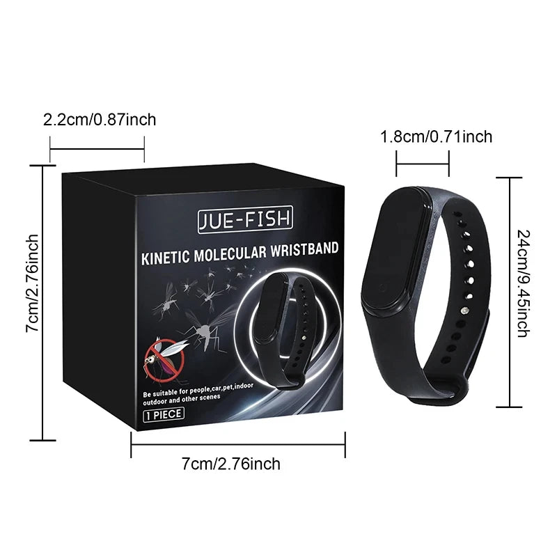 Mosquito Repellent Unisex Wristband Wearable Physical Ultrasonic Non-Chemical For Home Outdoor Sport Include 2 Batteries New