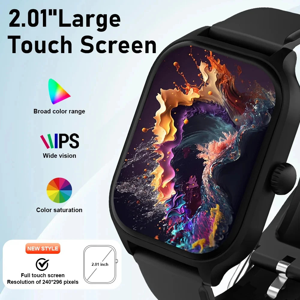 Smart Watch 2026 Men Women Full Touch Screen Sport Fitness Smartwatch Bluetooth For Android IOS Passometer Information Display